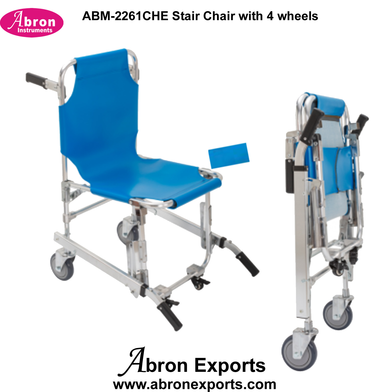 Wheel stair Chair Aluminum with four 4 wheels Abron ABM-2216ST